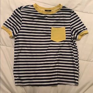 oversized striped shirt